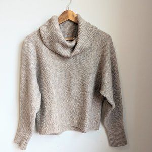 Hippie Rose Cowl Nekc Tan Sweater Size S